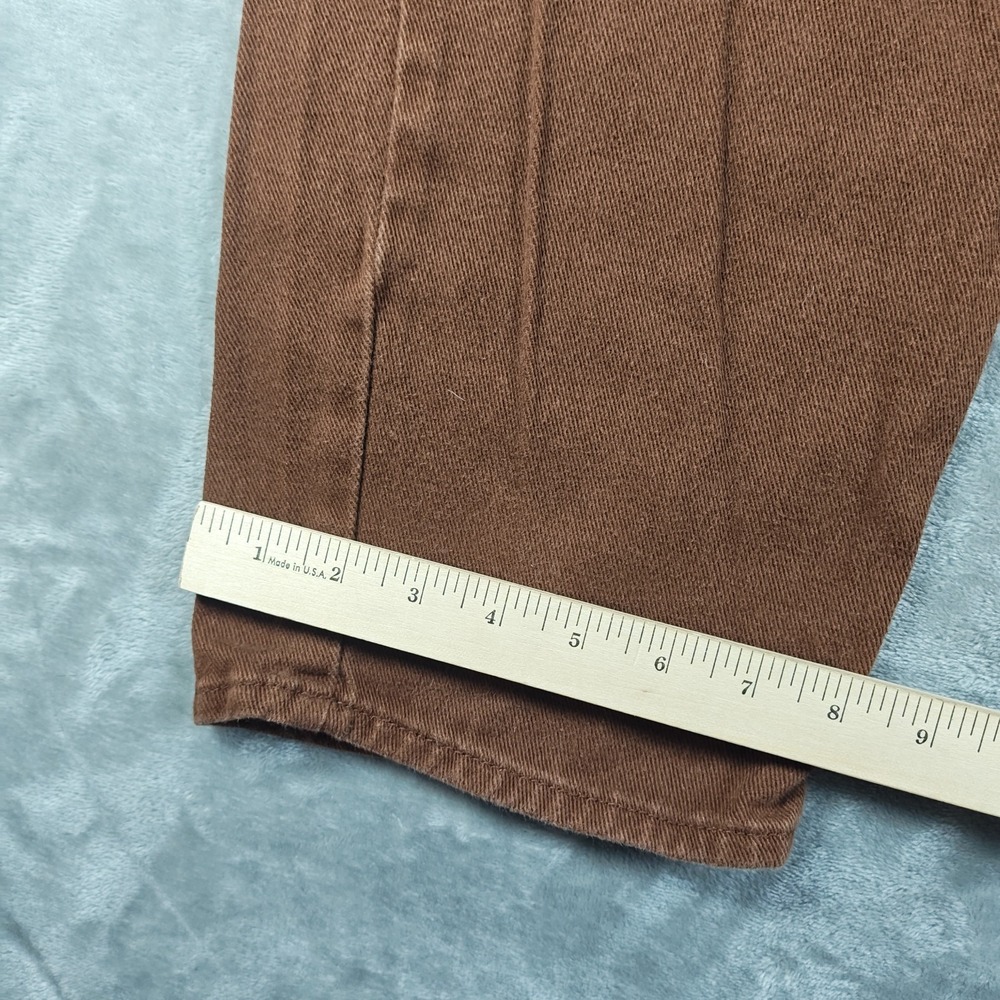Empyre Jeans Mens 28x25.5 Brown Denim Baggy Skater Wide Leg Y2K Embroidered - Picture 4 of 11